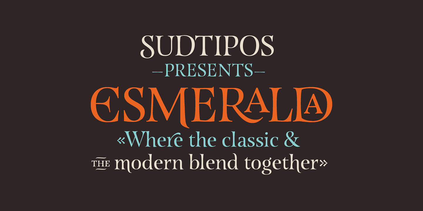 Esmeralda Pro Font preview